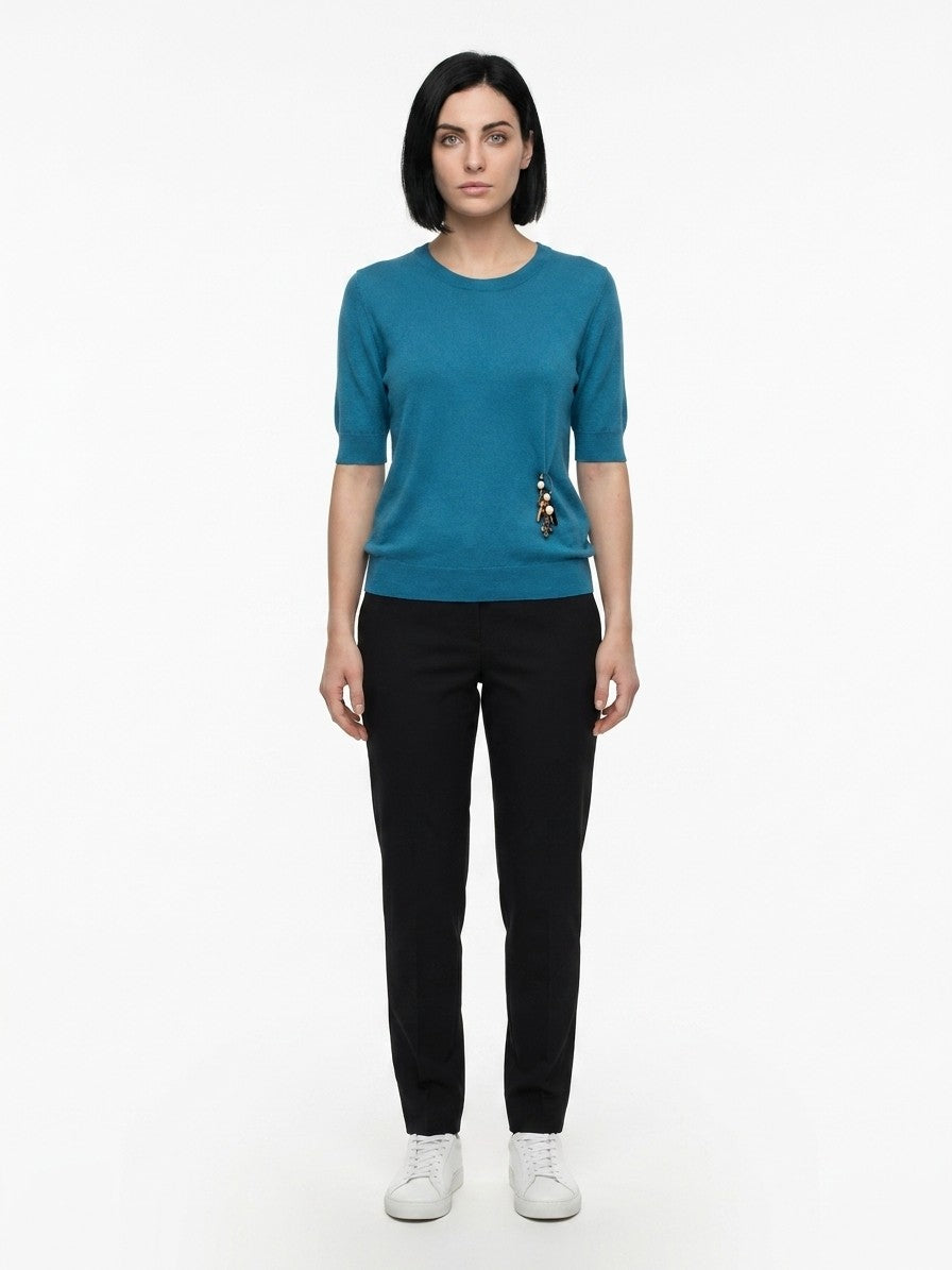 Dolce & Gabbana Blue Silk Sweatshirt