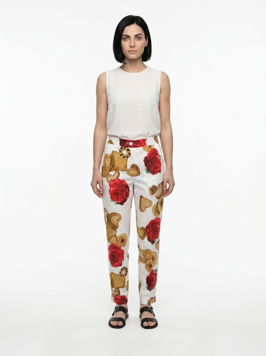 Dolce & Gabbana Multicolor Cotton Casual Pants