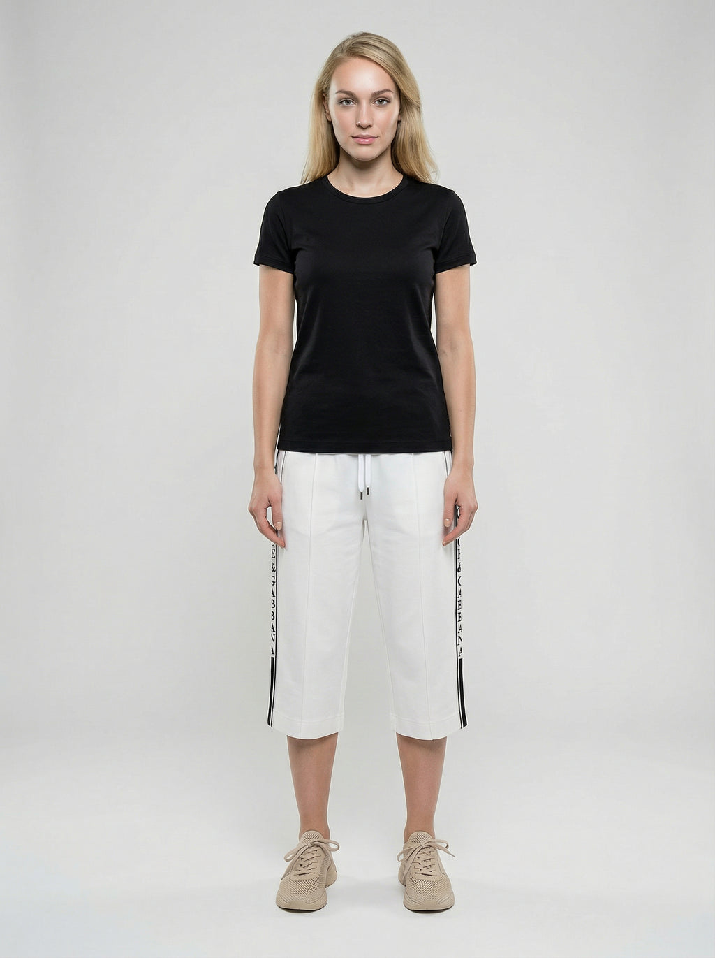 Dolce & Gabbana White Elastane Cropped Pants