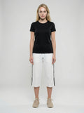 Dolce & Gabbana White Elastane Cropped Pants