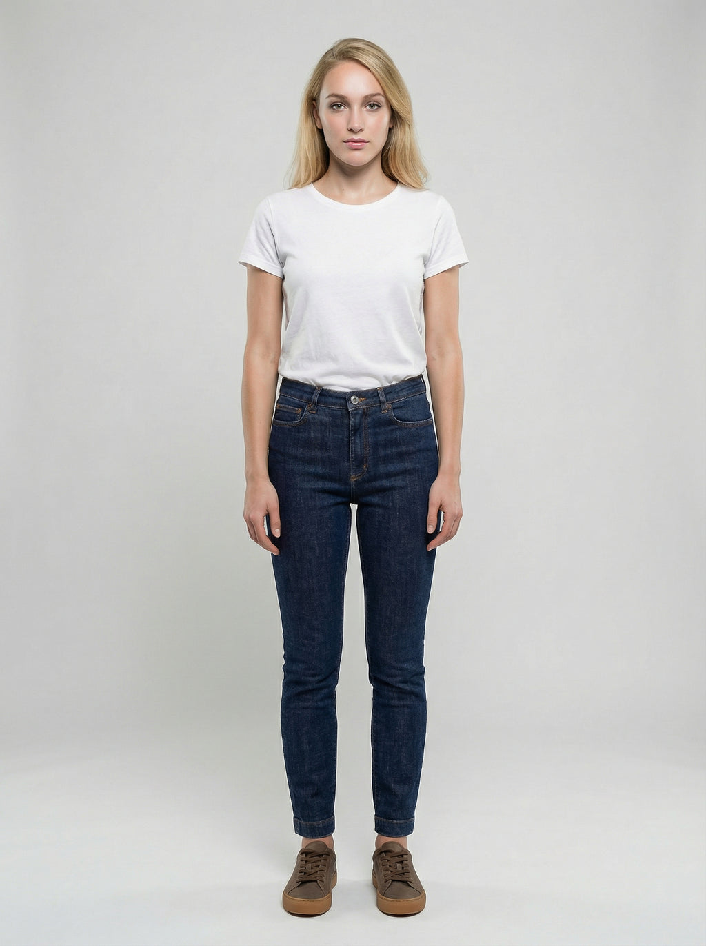 Dolce & Gabbana Navy Blue Cotton Skinny Jeans