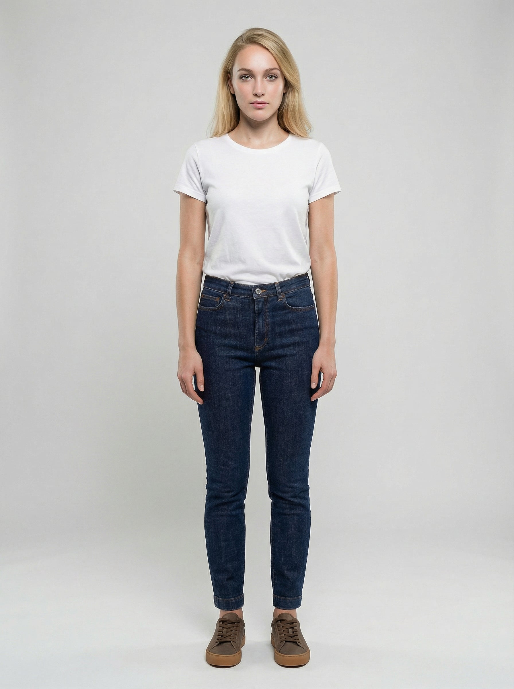 Dolce & Gabbana Navy Blue Cotton Skinny Jeans