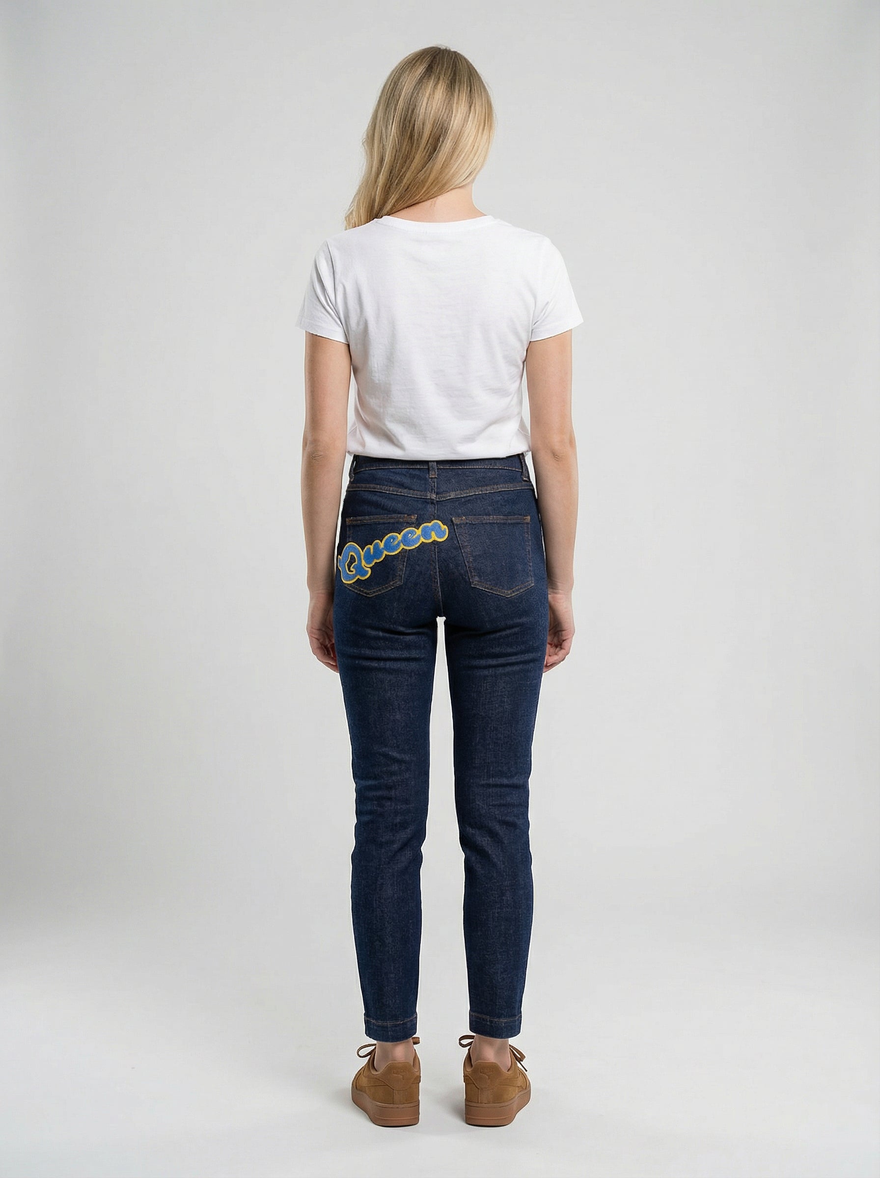 Dolce & Gabbana Navy Blue Cotton Skinny Jeans