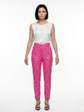 Dolce & Gabbana Pink Elastane Casual Pants