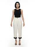 Dolce & Gabbana Black And White Virgin Wool Cropped Pants
