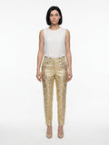 Dolce & Gabbana Gold Polyamide Casual Pants