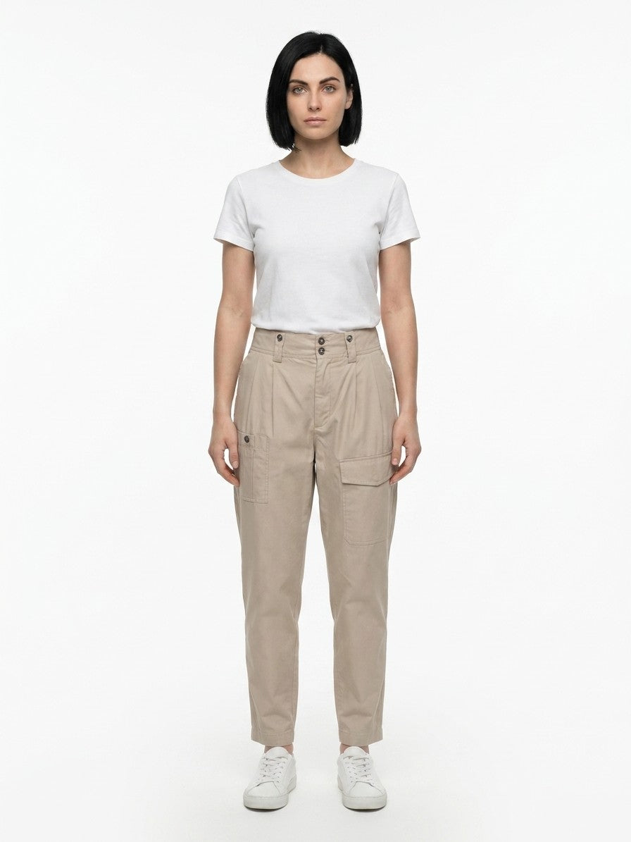 Dolce & Gabbana Beige Cotton Cargo Pants