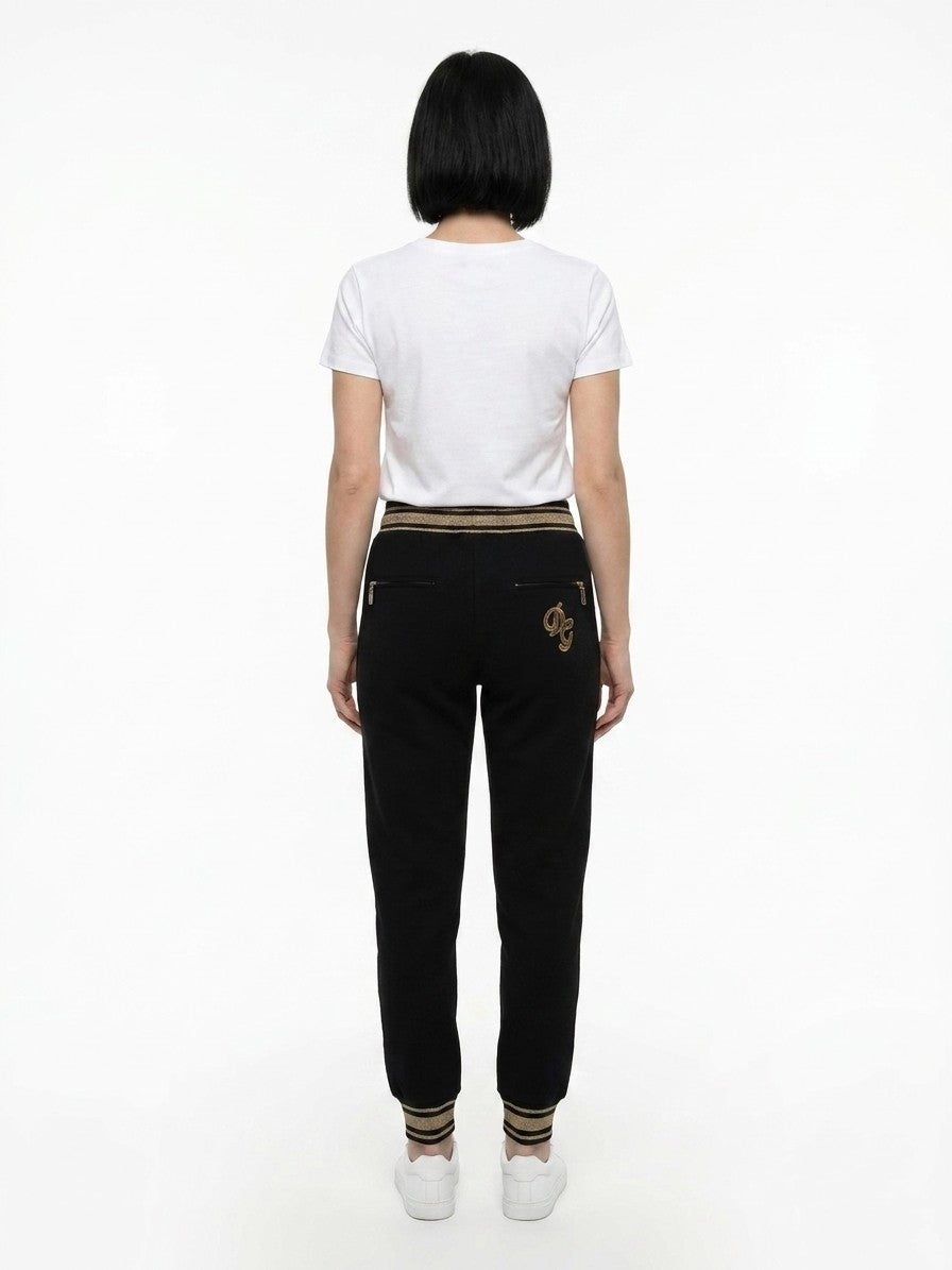 Dolce & Gabbana Black Cotton Athletic Pants