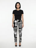 Dolce & Gabbana Black And White Polyamide Pants
