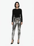 Dolce & Gabbana Silver Cotton Leggings