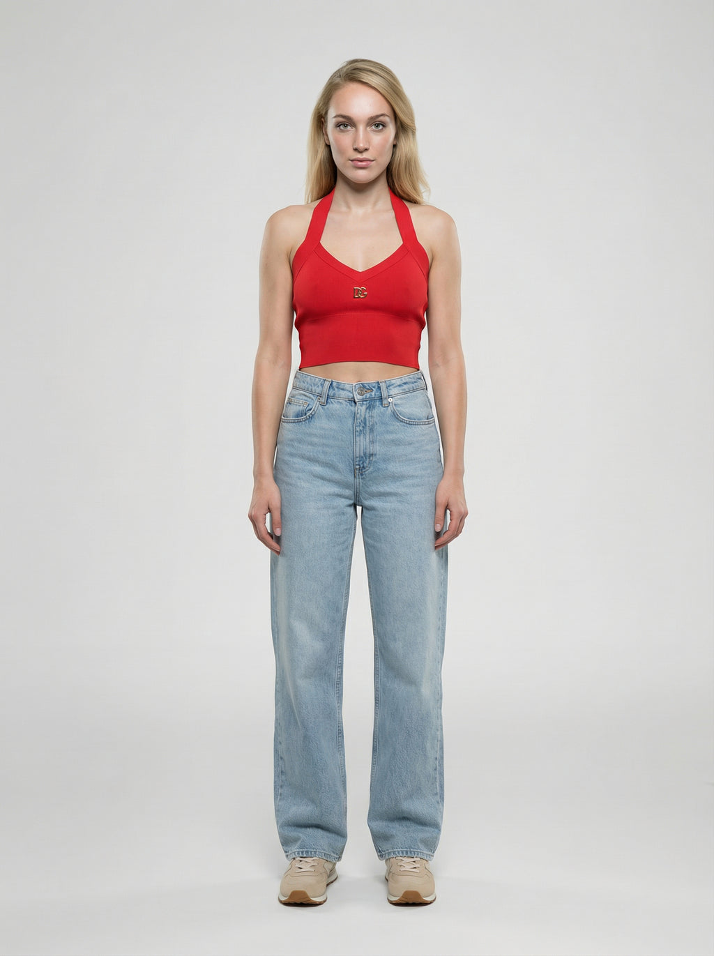 Dolce & Gabbana Red Cashmere Tank Tops