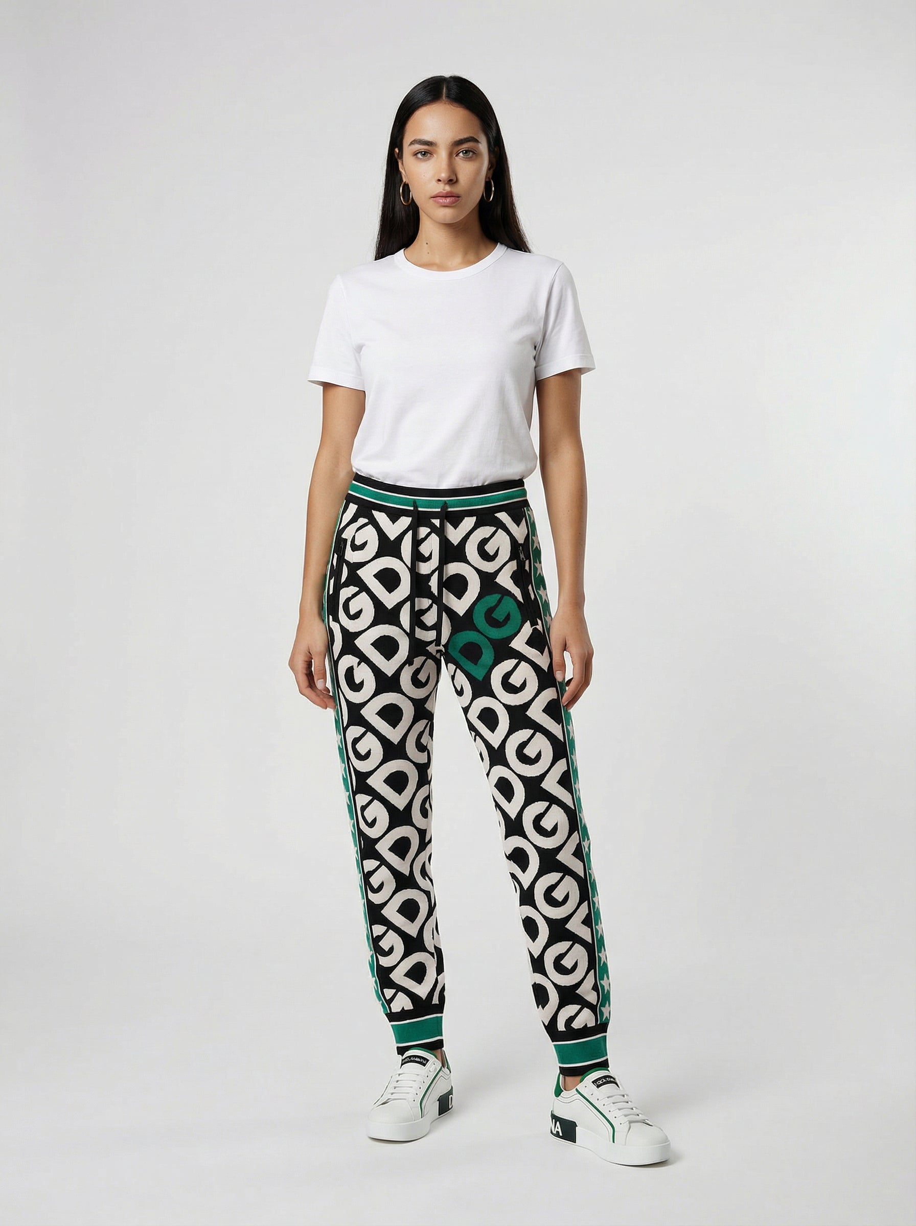 Dolce & Gabbana Multicolor Polyamide Joggers (Workout Pants)