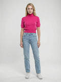 Dolce & Gabbana Pink Silk Turtleneck