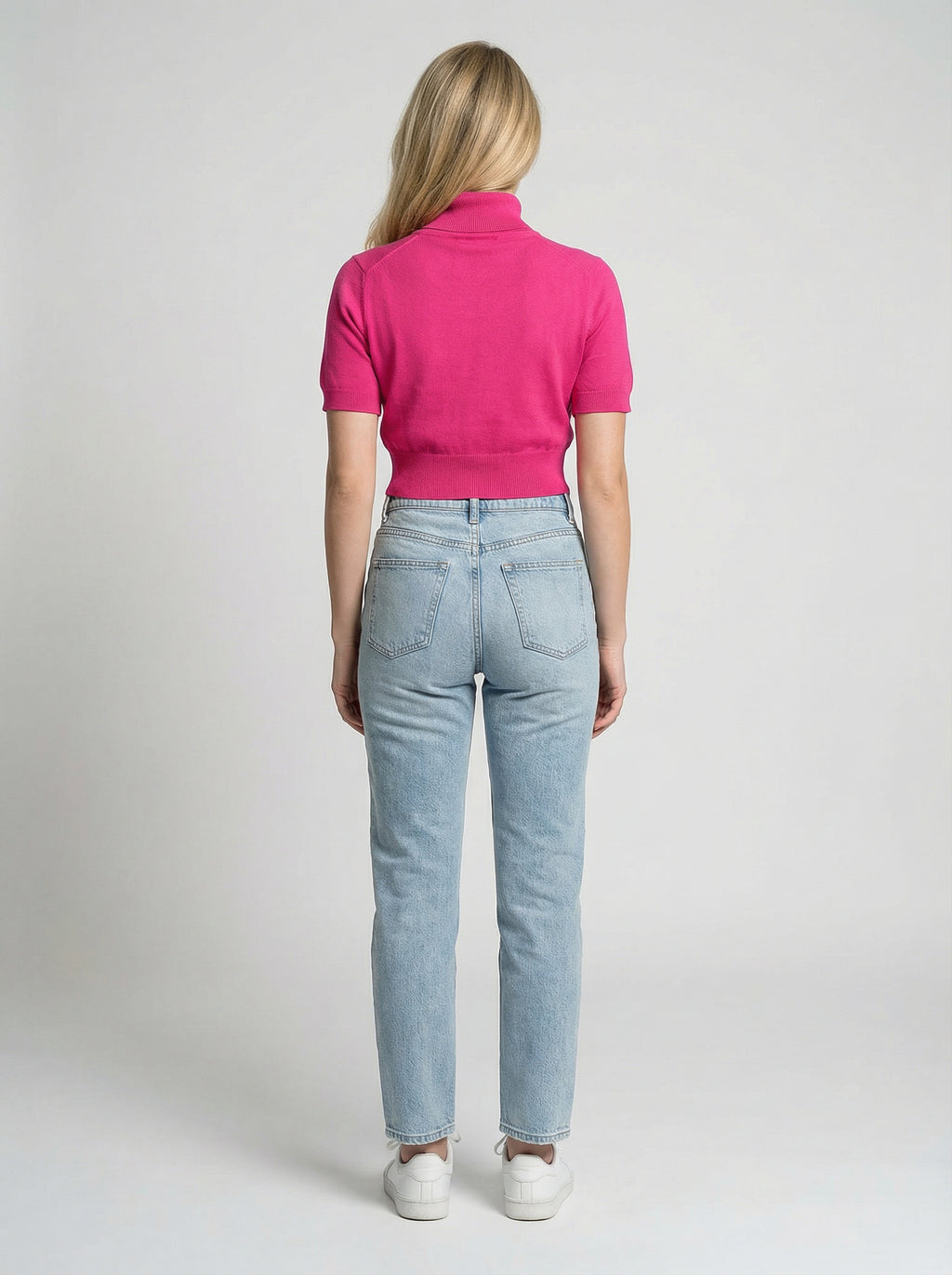 Dolce & Gabbana Pink Silk Turtleneck