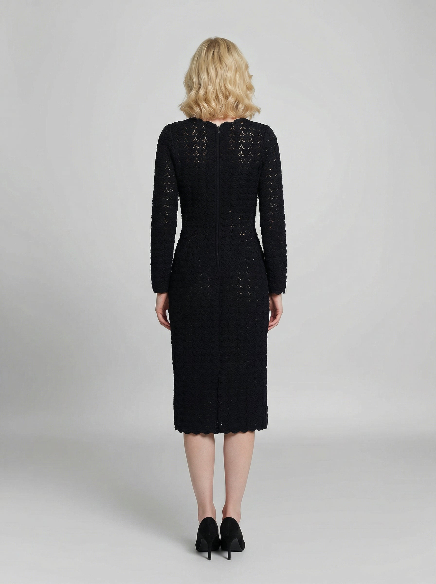 Dolce & Gabbana Black Cashmere Cocktail Dress