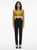 Dolce & Gabbana Yellow Elastane Jacket