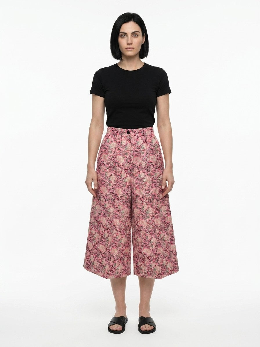 Dolce & Gabbana Multicolor Cotton Cropped Pants