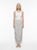 Dolce & Gabbana Gray Polyamide Long Skirt