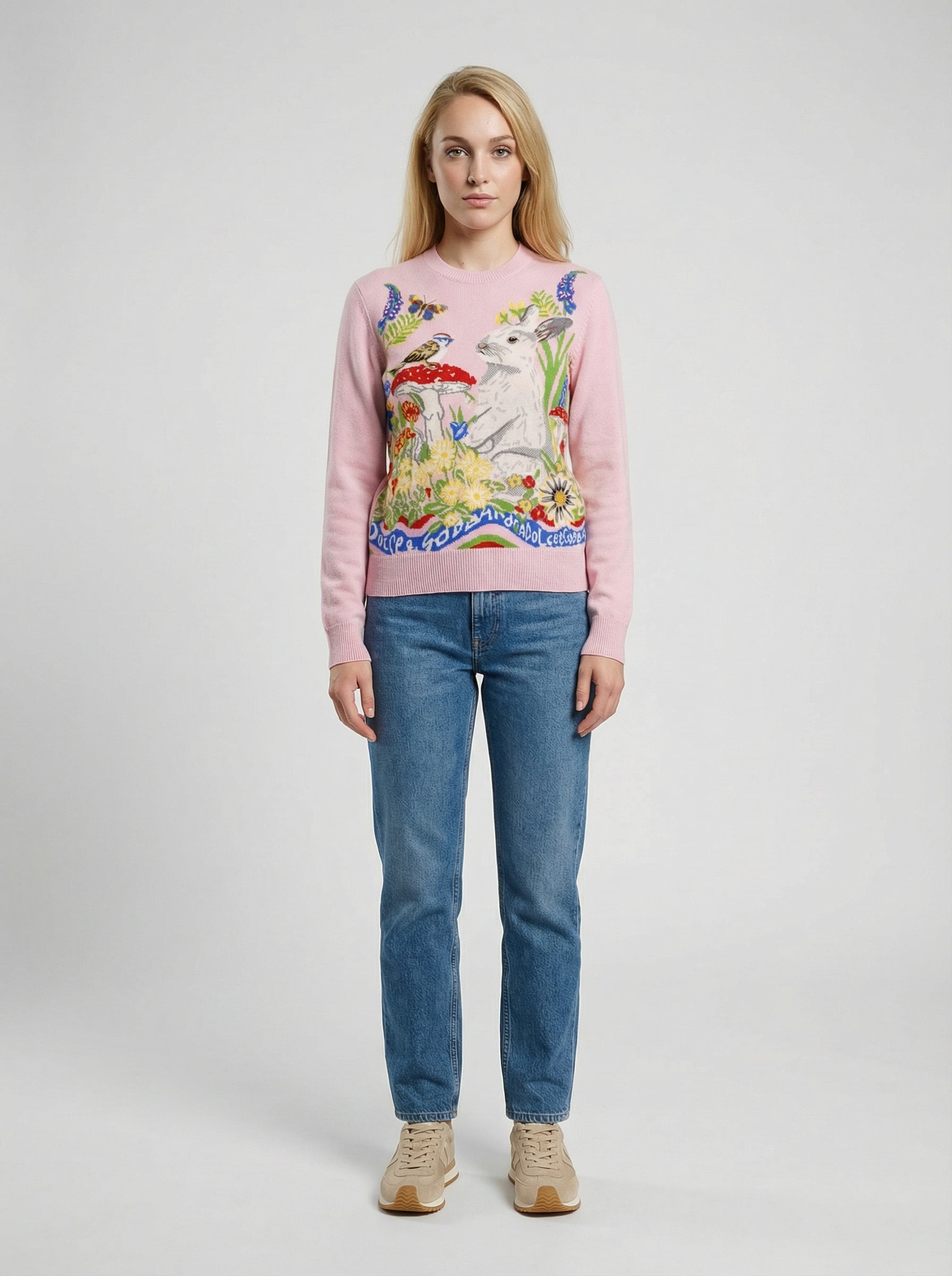 Dolce & Gabbana Multicolor Cashmere Sweatshirt
