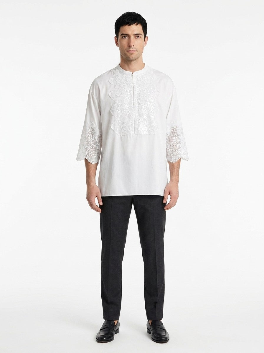 Dolce & Gabbana White Cotton Blouse