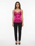 Dolce & Gabbana Pink Elastane Sleeveles T-Shirt