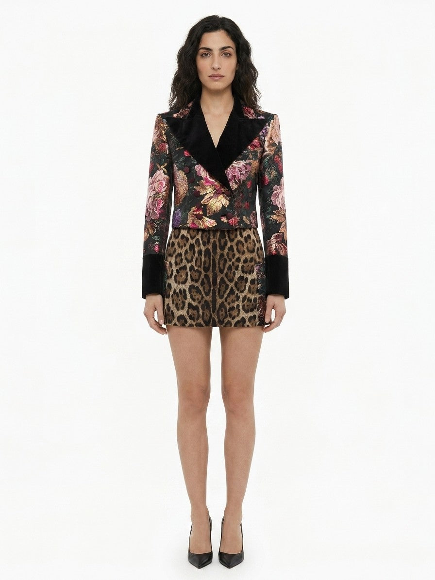 Dolce & Gabbana Multicolor Elastane Blazer