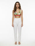 Dolce & Gabbana Multicolor Silk Sleeveles T-Shirt