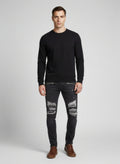 Balmain Black Cotton Slim Fit Jeans