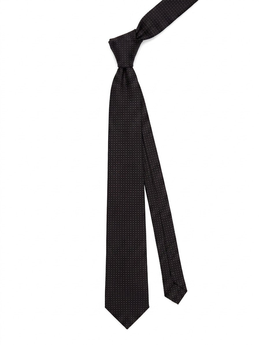 Givenchy Black And White Silk Tie