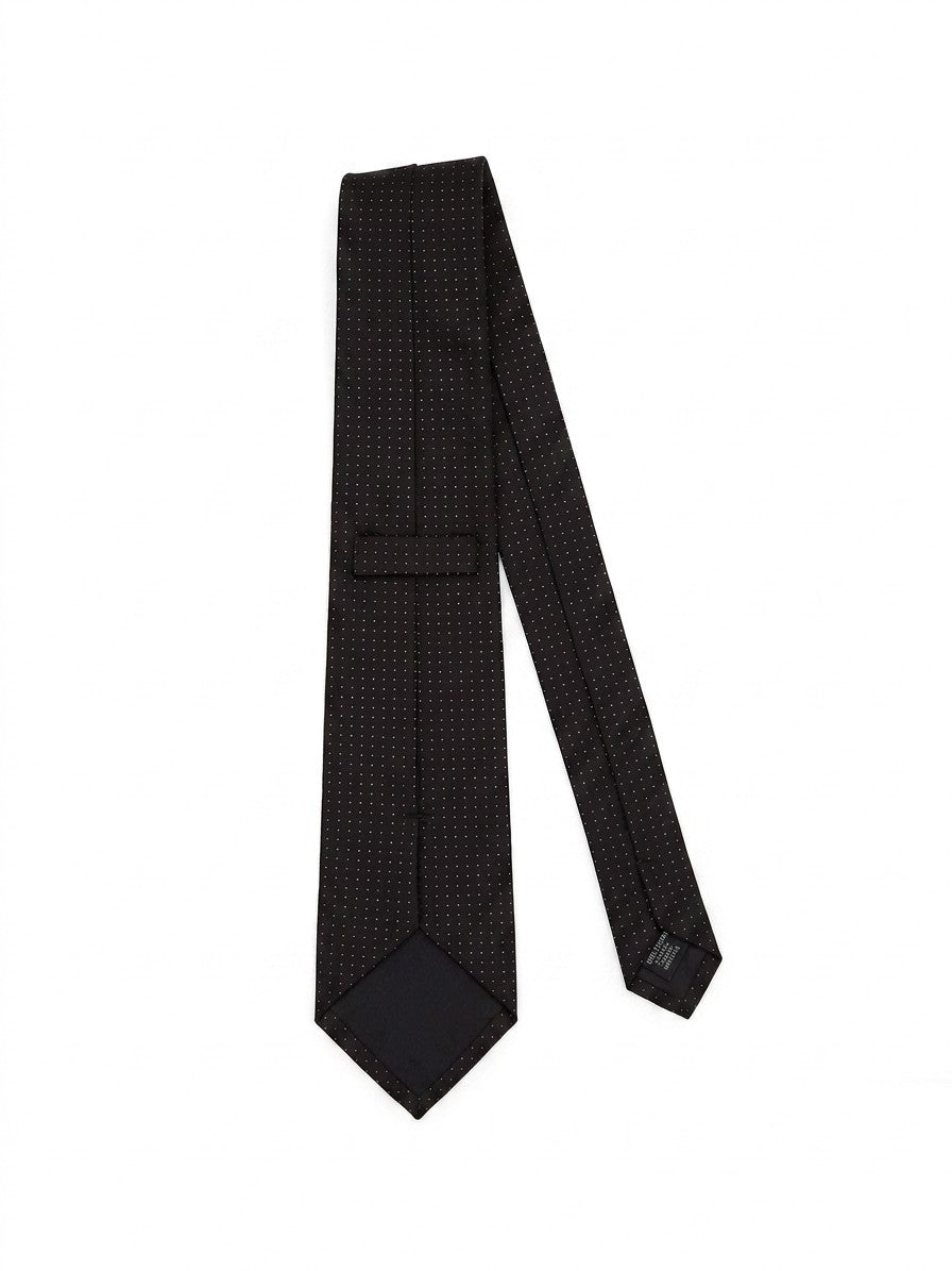 Givenchy Black And White Silk Tie