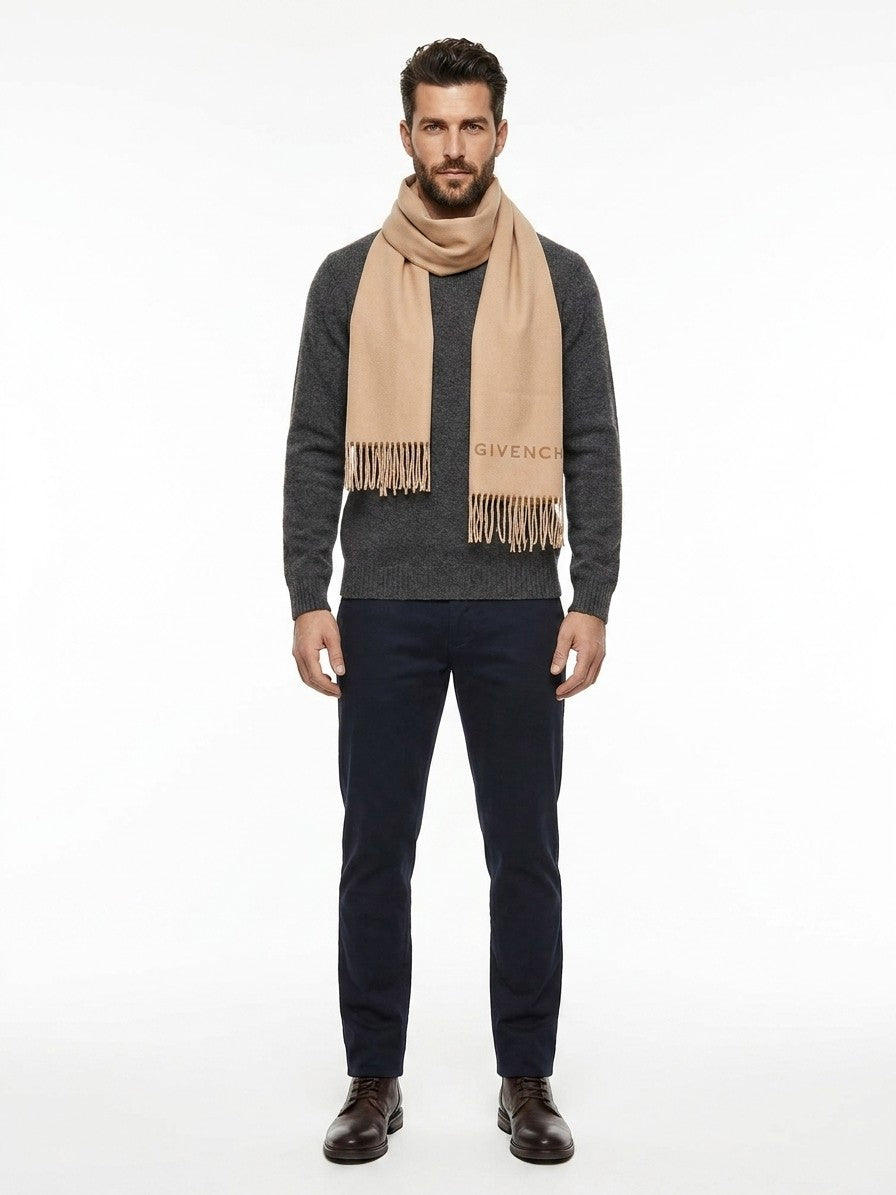 Givenchy Beige Virgin Wool Scarf