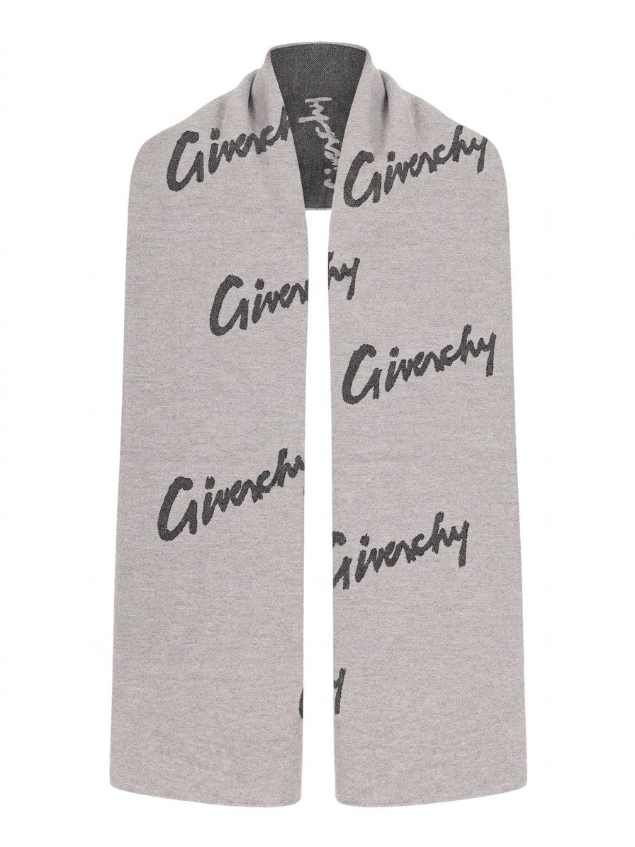 Givenchy Gray Wool Scarf