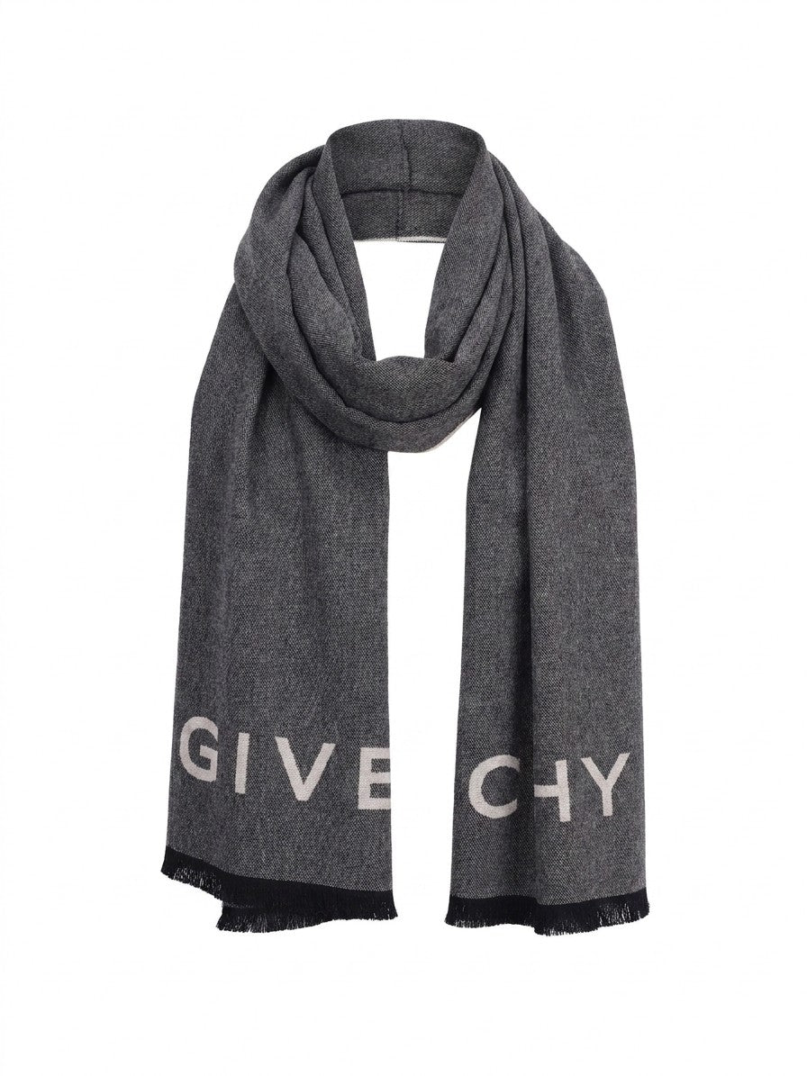 Givenchy Gray Wool Scarf