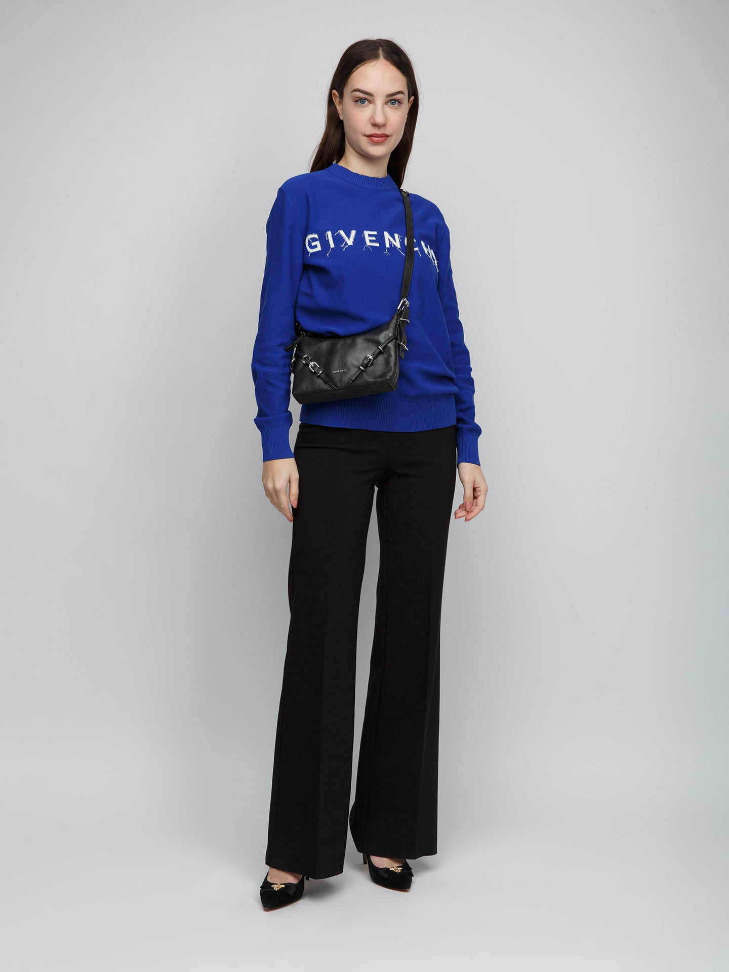 Givenchy Gray Calfskin Shoulder Bag