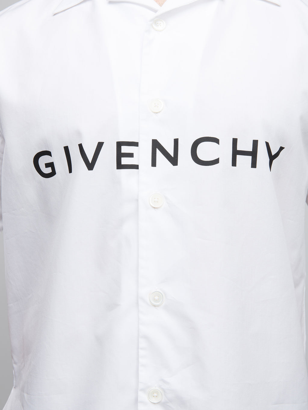 Givenchy Bicolor Cotton Shortsleeve Shirt