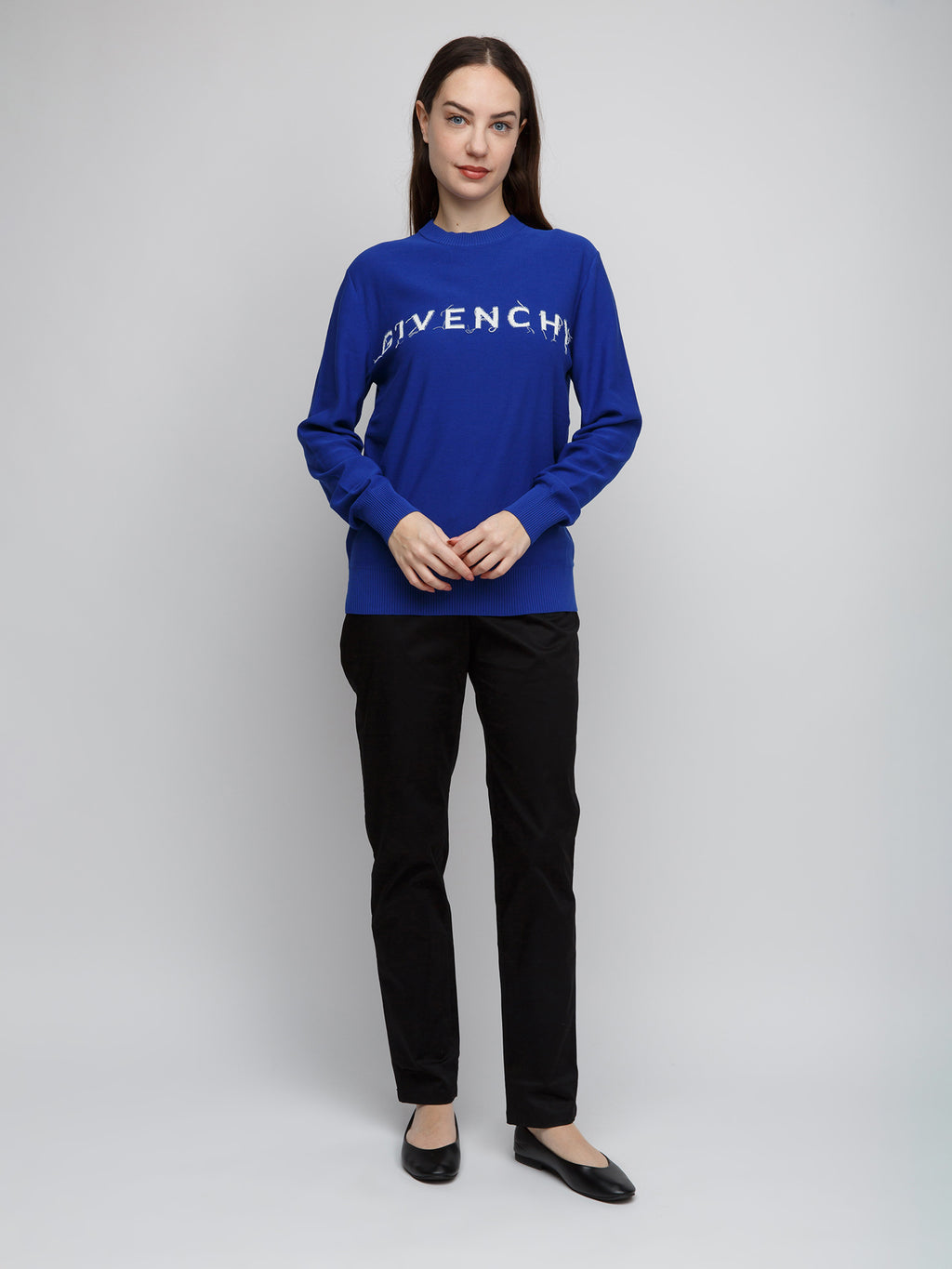 Givenchy Blue Cotton Sweatshirt