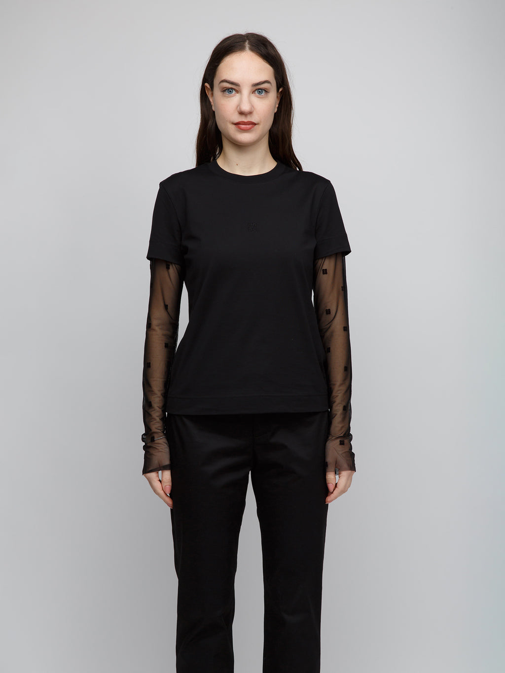 Givenchy Black Cotton Long Sleeve T-Shirt