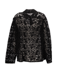 Valentino Garavani Black Floral Lace Shirt
