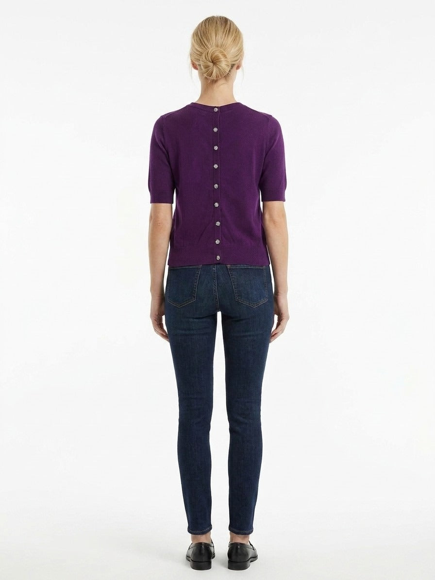 Dolce & Gabbana Purple Cashmere Sweater