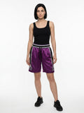 Dolce & Gabbana Purple Polyester Bermuda Shorts
