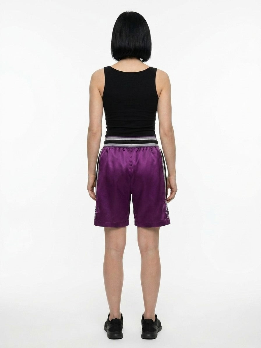 Dolce & Gabbana Purple Polyester Bermuda Shorts