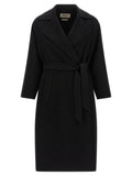 Max Mara Black Virgin Wool Coat