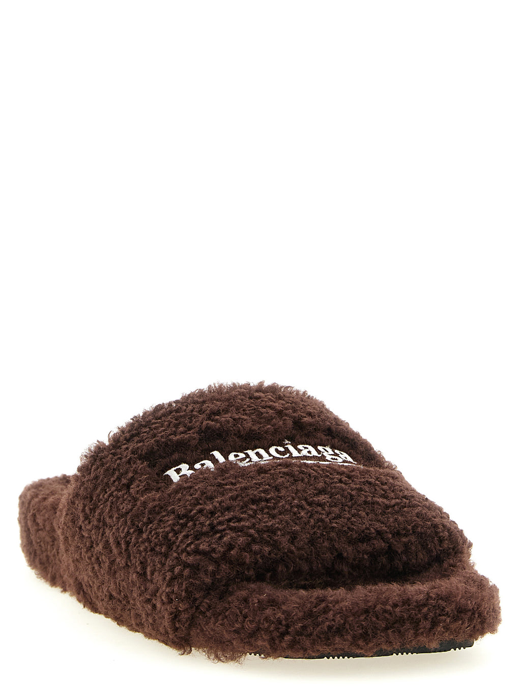 Balenciaga Brown Polyester Slides