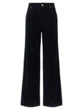 Max Mara Blue Cotton Casual Pants