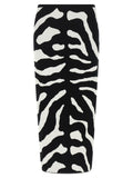 Moschino Bicolor Viscose Midi Skirt