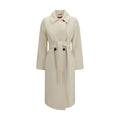 Max Mara White Wool Oves Aries Coat