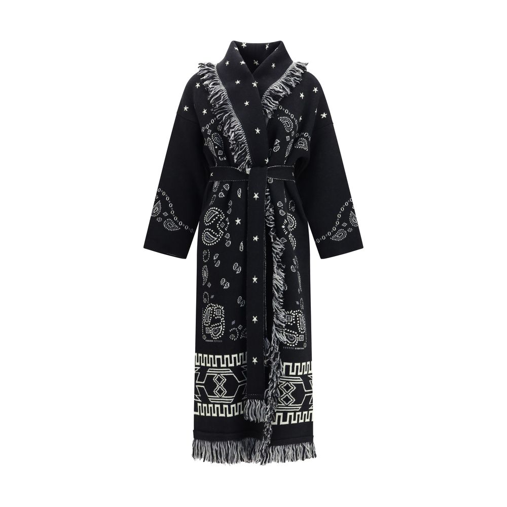 Alanui Black Wool Oves Aries Coat