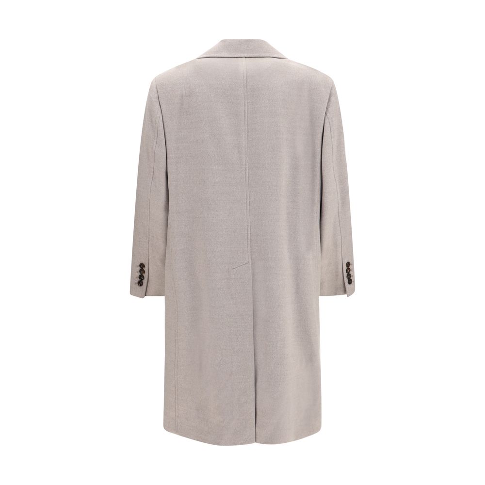 Brunello Cucinelli Beige Wool Oves Aries Coat