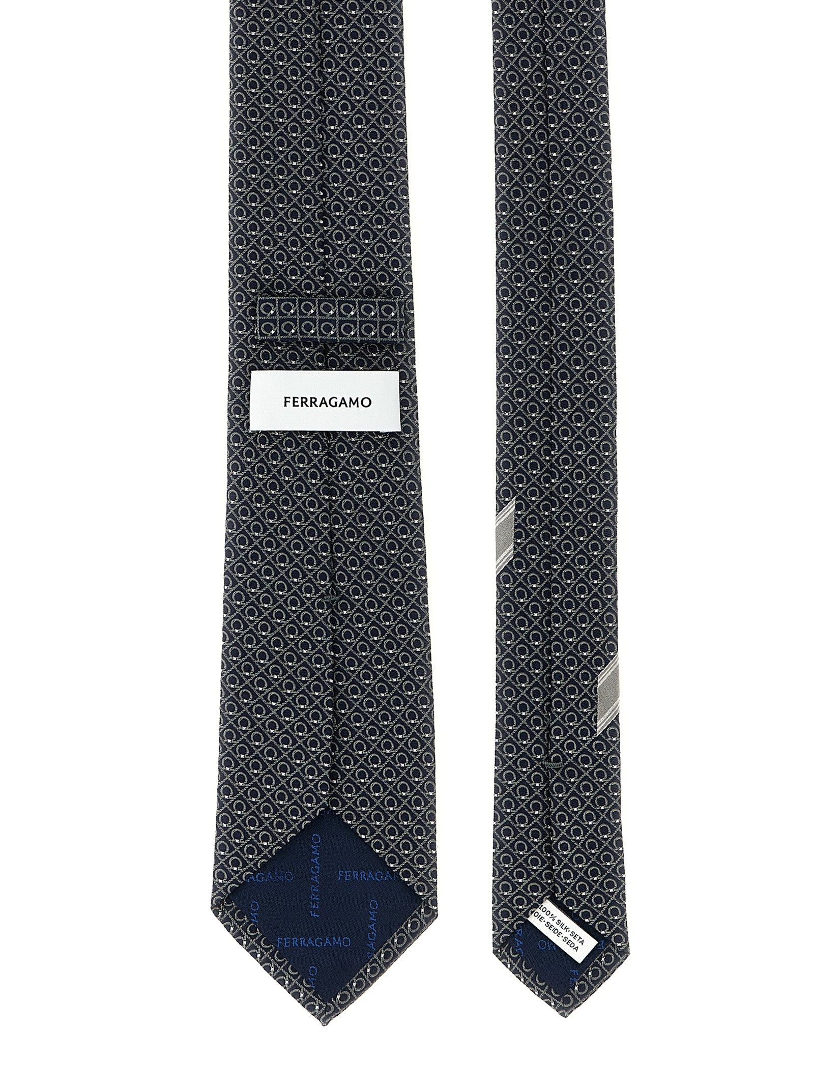 Ferragamo Black Silk Tie