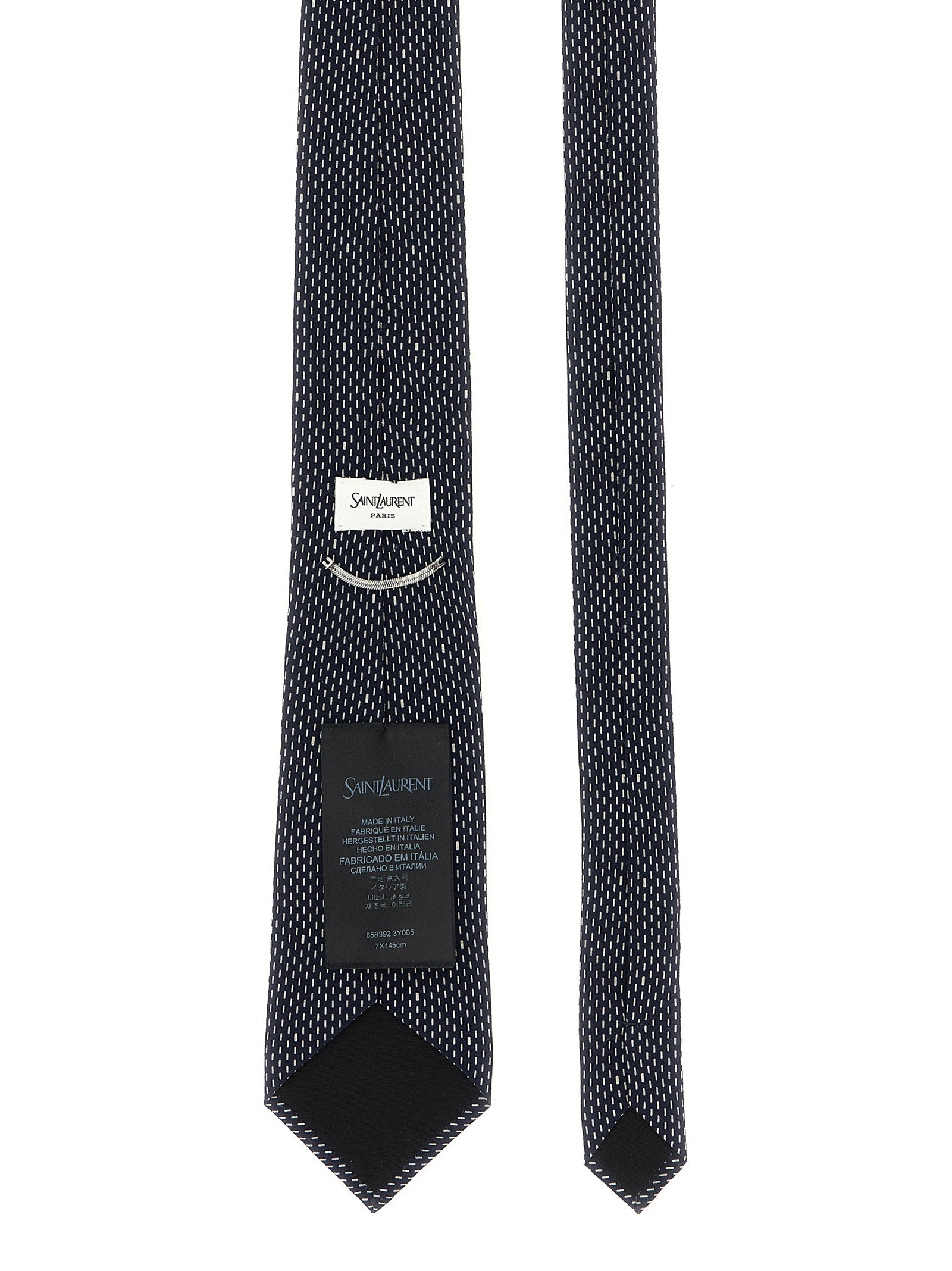 Saint Laurent Blue Silk Tie